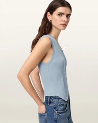 Cruz Ribbed Knitted Waistcoat
