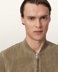 Morten Relaxed Fit Suede Bomber Jacket