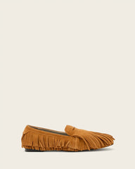 Sandy Suede Fringe Loafers