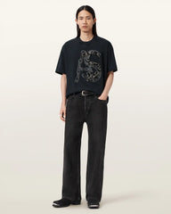 Scale Cropped Graphic T-Shirt