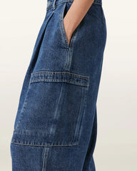 Sol Tapered Denim Cargo Jeans