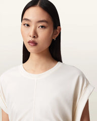 Mira Cropped Satin Drawcord T-Shirt