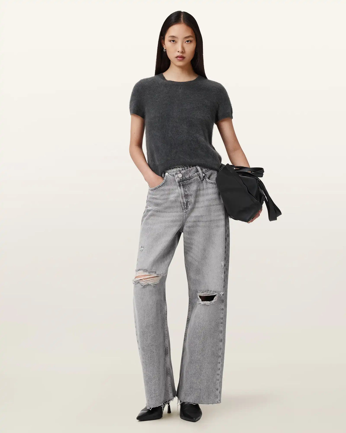 Aki Mid Rise Crossover Jeans