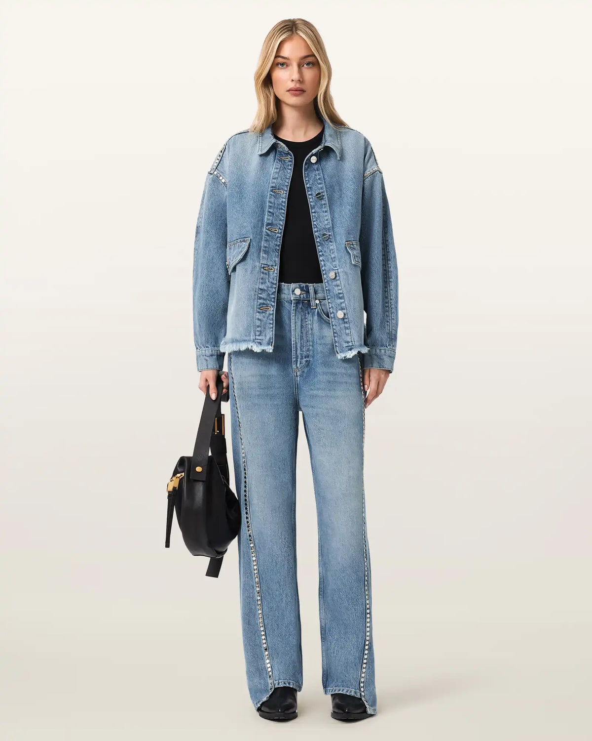 Frankie Loose Fit Stud Denim Jeans