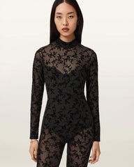 Rylee Flock Lace Catsuit