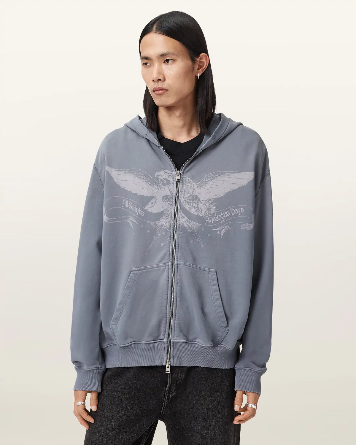 Aeterna Oversized Zip Up Hoodie