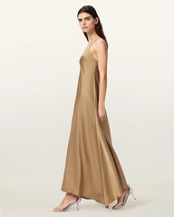 Leona V-Neck Maxi Slip Dress