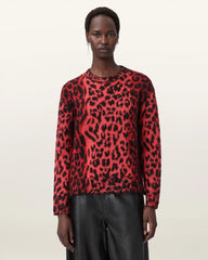 Lex Oversized Leopard Print Sweater