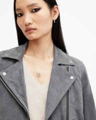 Dalby Slim Fit Suede Biker Jacket