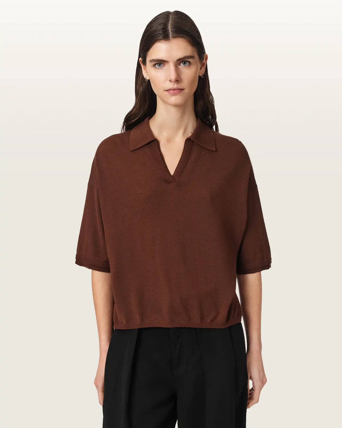 Bern Short Sleeve Woven Wool Polo