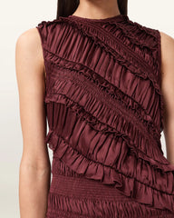 Nyla Ruffled Midi Dress