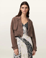 Ophelia Cropped Suede Jacket