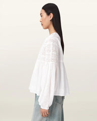 Neneh Long Sleeve Lace Detail Top