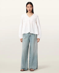 Neneh Long Sleeve Lace Detail Top