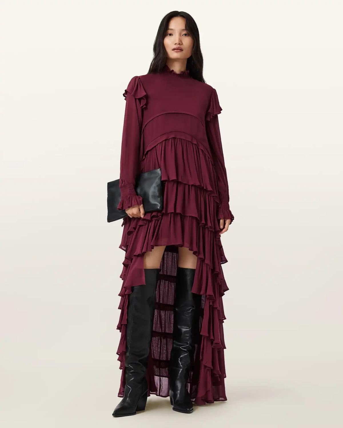 Cavarly Tiered Ruffle Maxi Dress