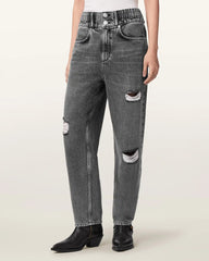 Daisy Tapered Leg Distressed Denim Jeans