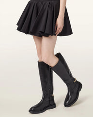 Escher Chain Leather Rider Boots