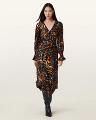 Danni Shirr Midi Dress