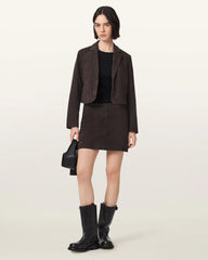 Apton High Waisted Suede Blazer