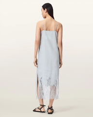 Samia Linen Lace Midi Dress