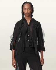 Minna Sheer Frill Shirt