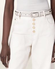 Sage Cut Out Leather Belt