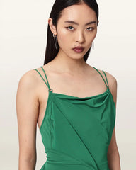 Claire Asymmetrical Draped Mini Dress