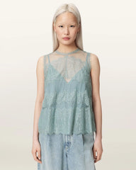 Clara Lace Mesh Sleeveless Top